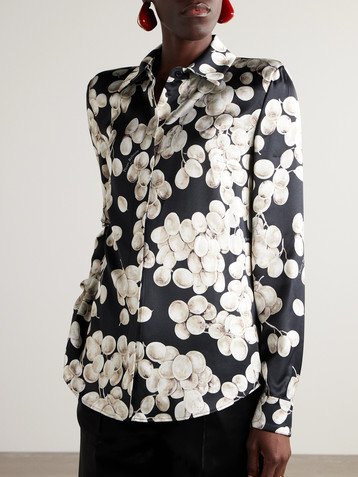 Balmain Printed satin shirt