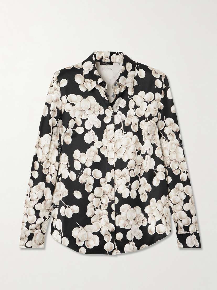 Balmain Printed Satin Shirt