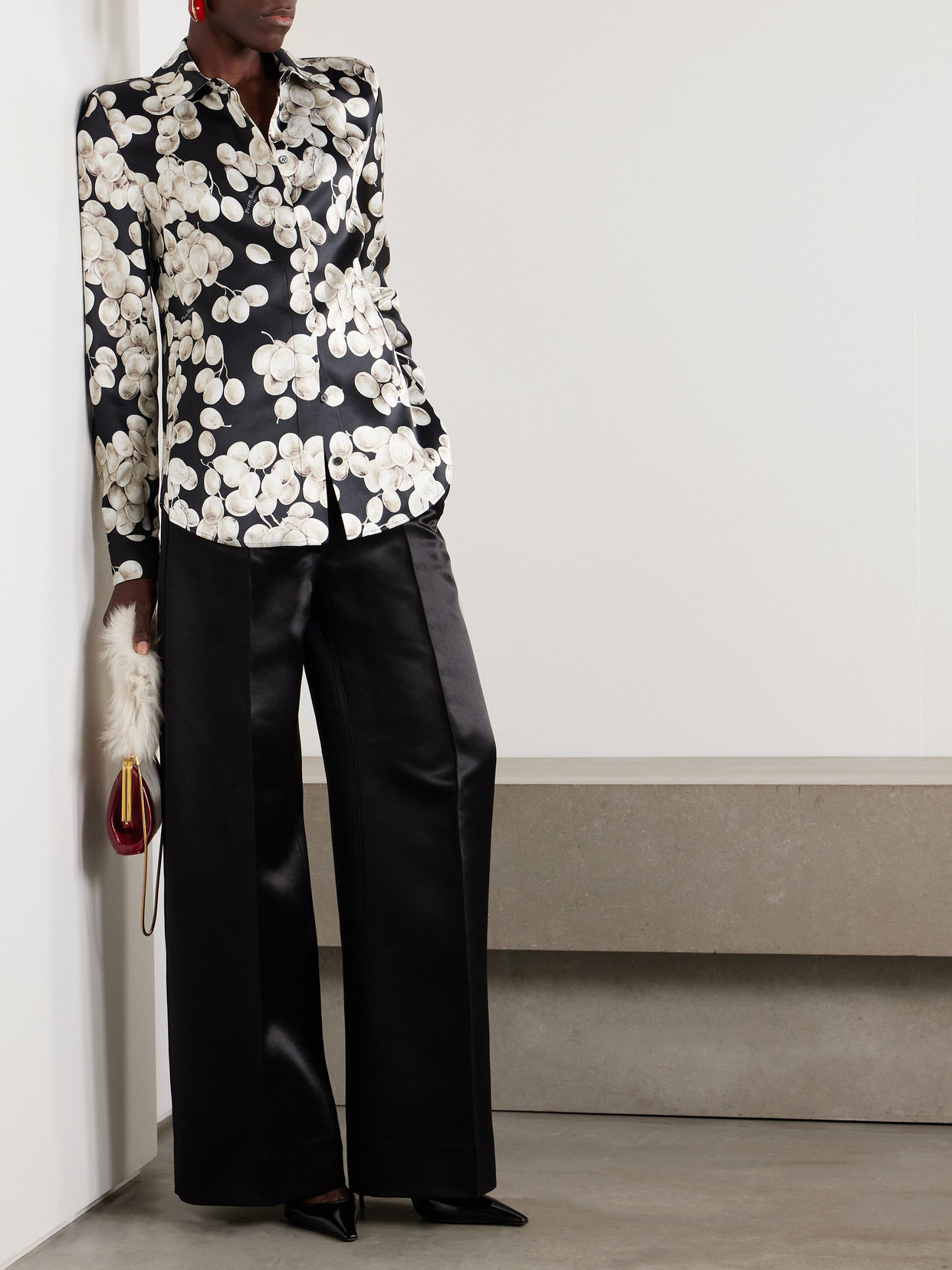 Printed Satin Shirt