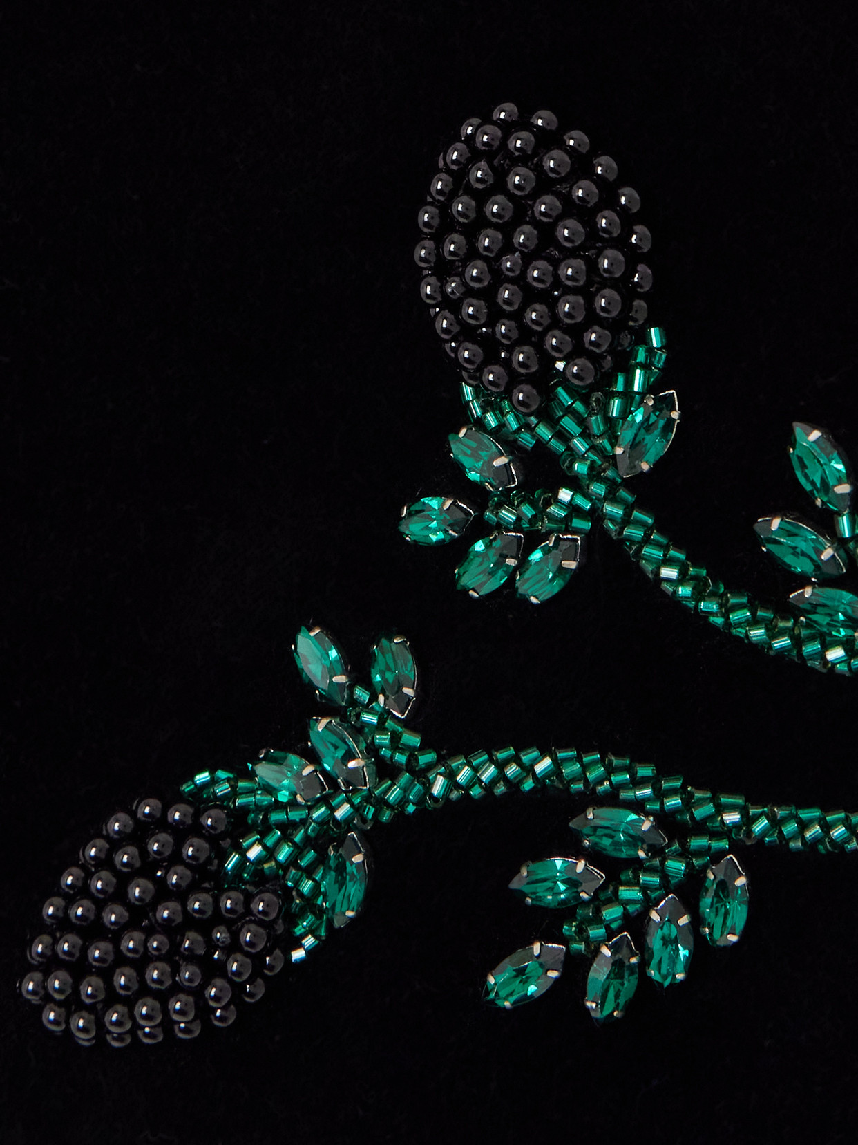 Embellished Cotton-Velvet Mini