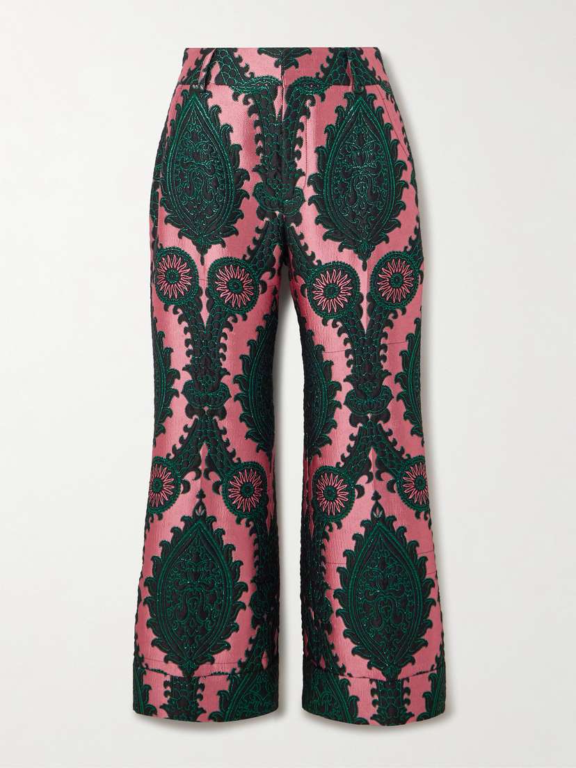 La DoubleJ Hendrix Metallic Jacquard Straight-leg Pants - x large