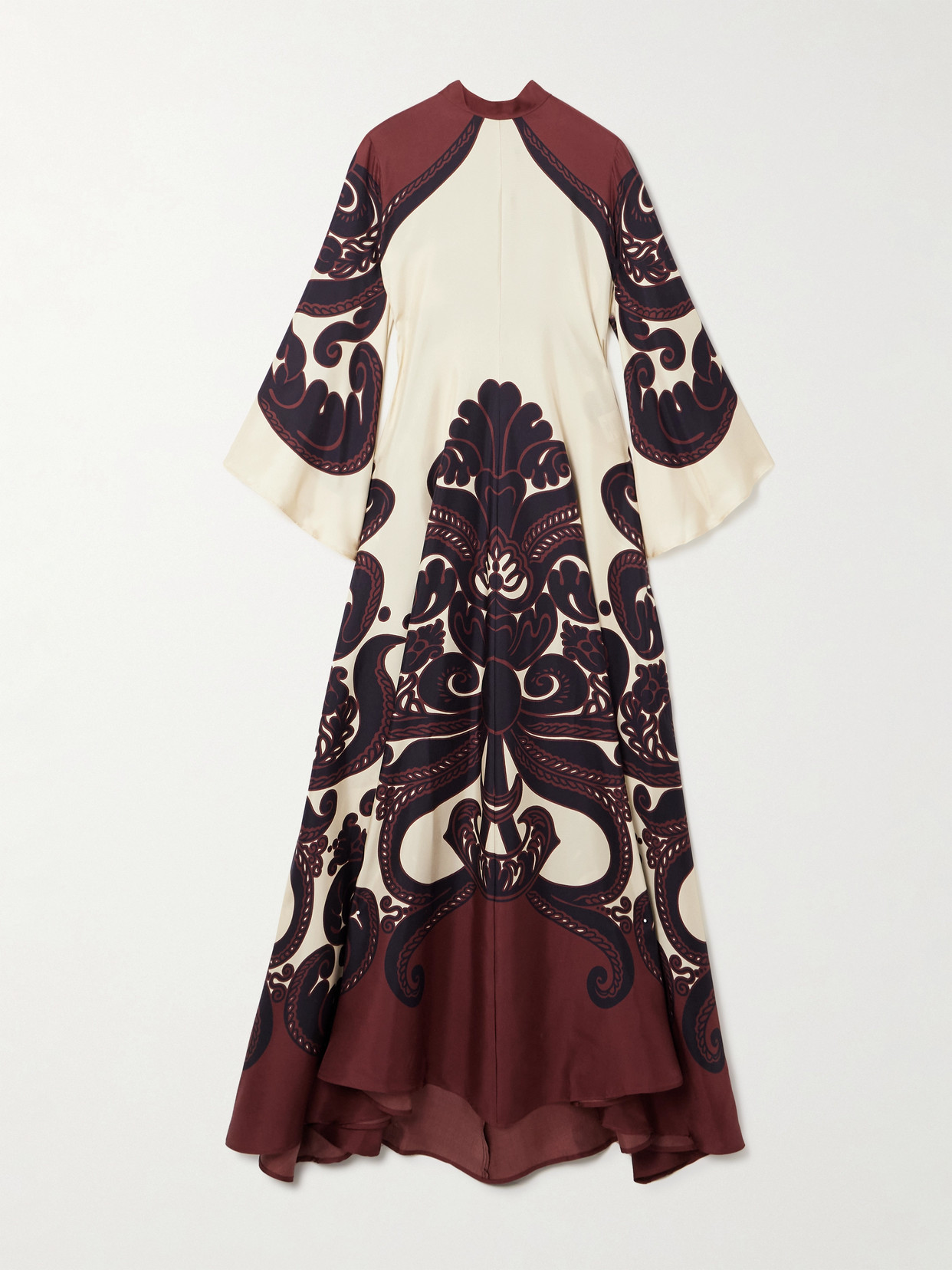 La DoubleJ - Magnifico Printed Silk-satin Dress - Cream