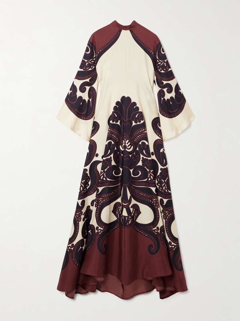 La DoubleJ Magnifico Printed Silk-satin Dress