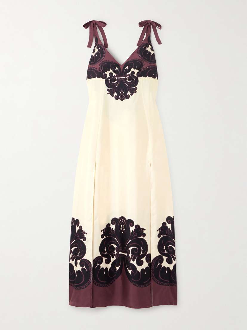 La DoubleJ Favorita Printed Silk-twill Maxi Dress