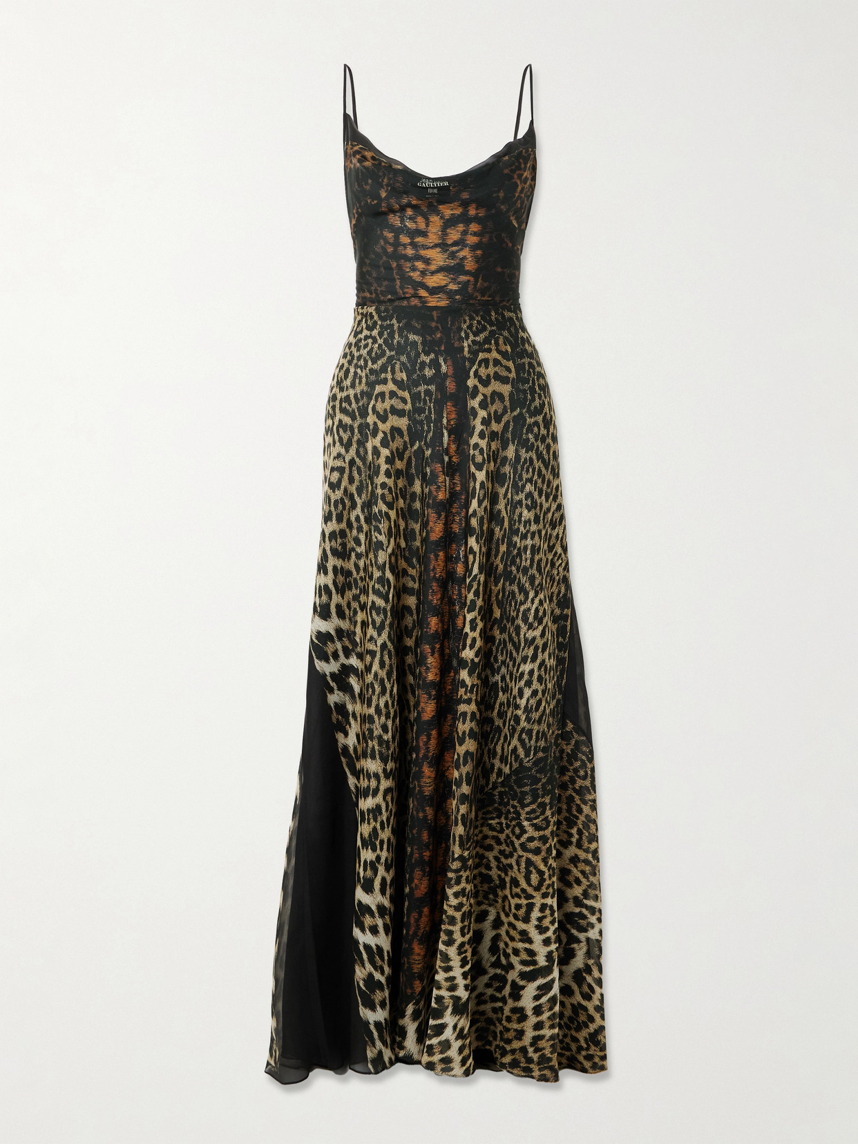 Jean Paul Gaultier - Leopard-print Silk-chiffon Maxi Dress - Brown