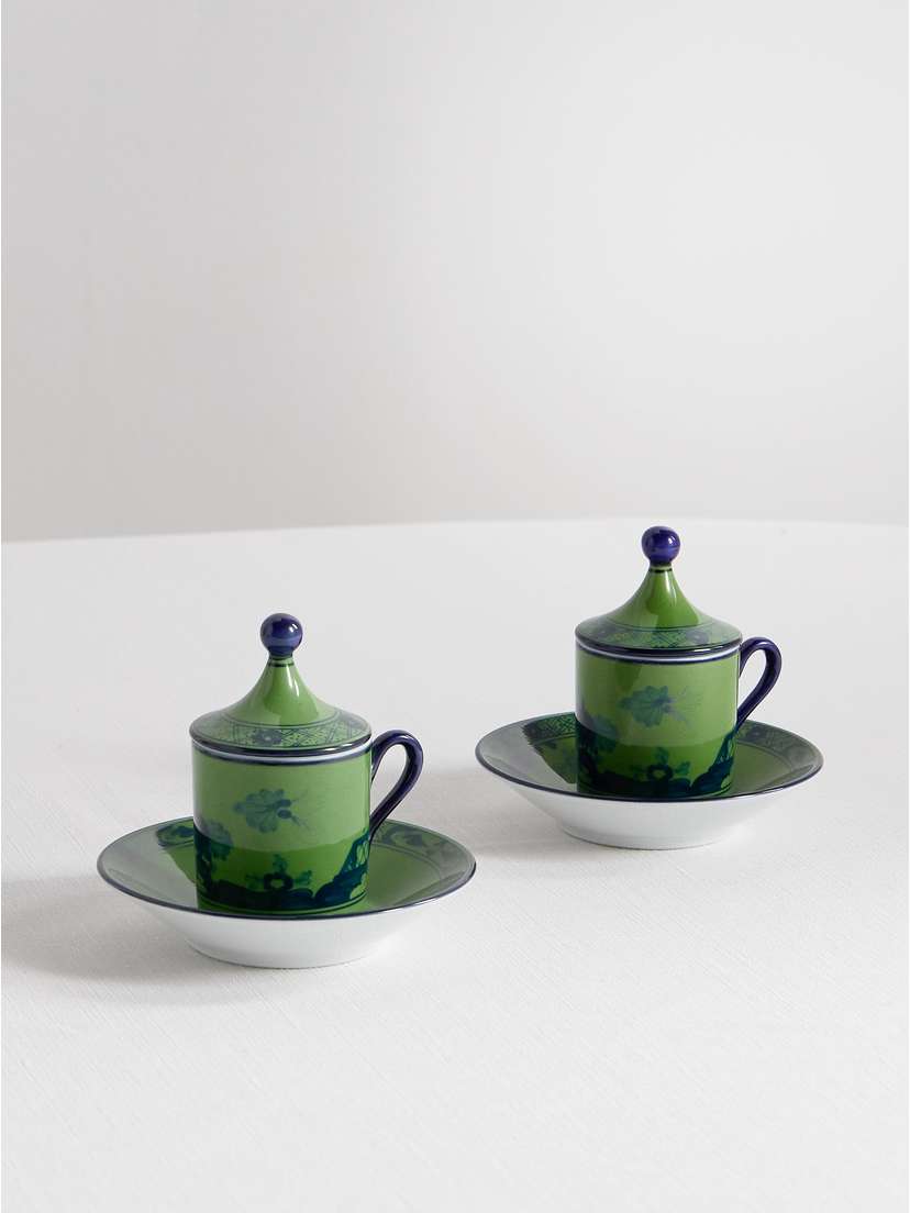 GINORI 1735 Set Of Two Porcelain Coffee Cups