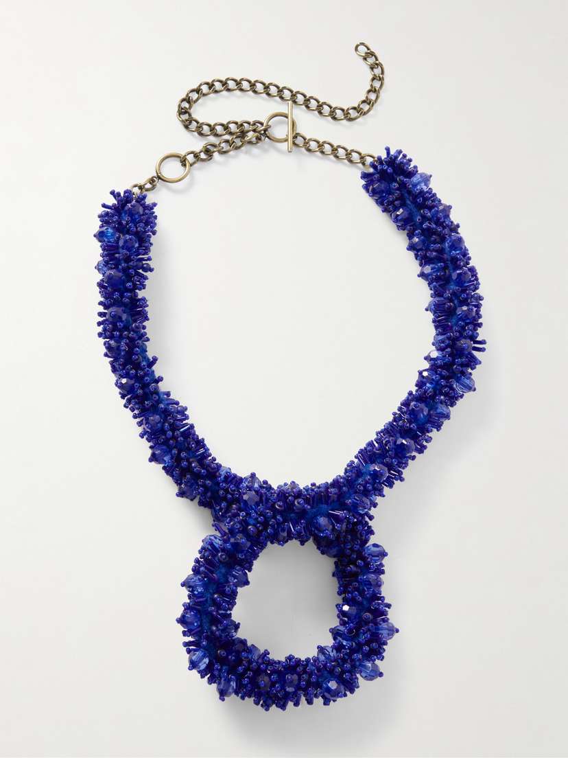 Dries Van Noten Gold-tone Beaded Necklace