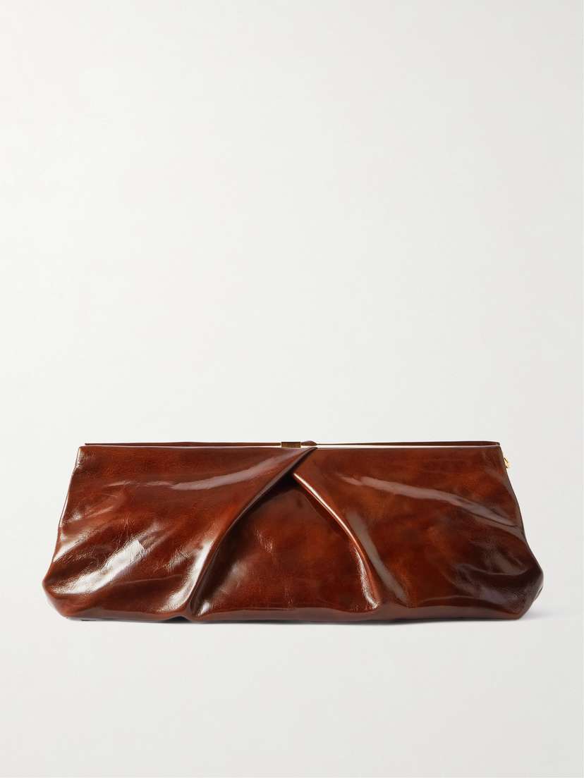 Dries Van Noten Textured-leather Clutch