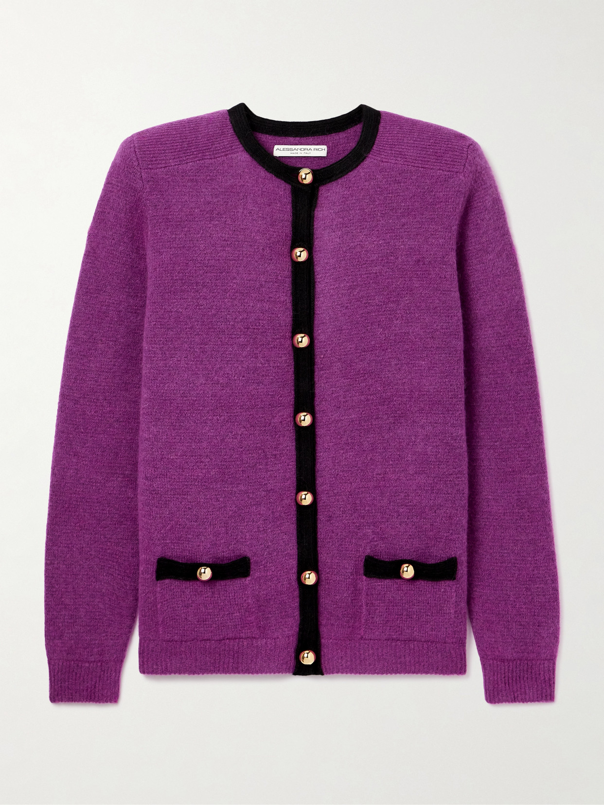 Alessandra Rich - Alpaca-blend Cardigan - Purple