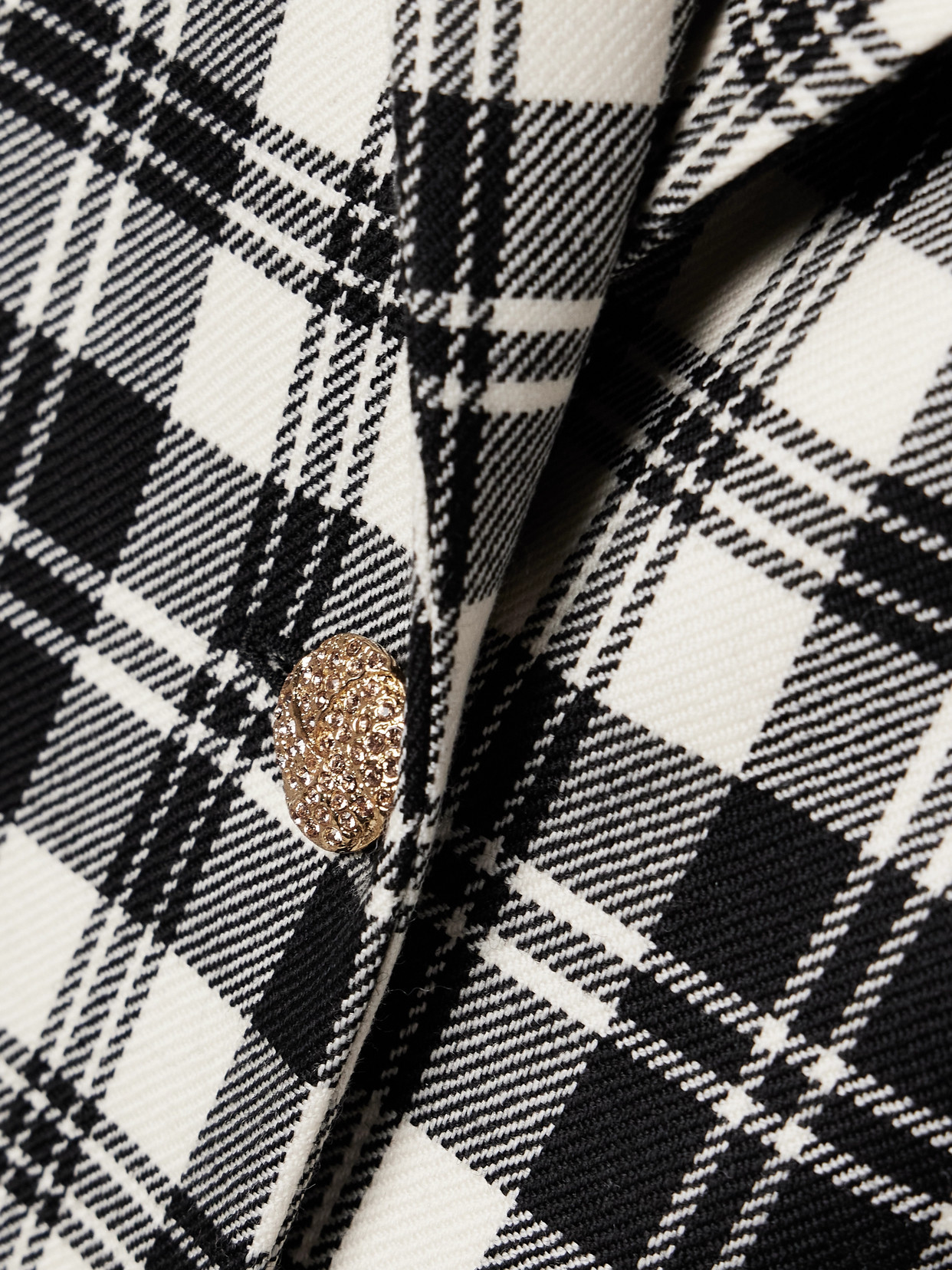 Alessandra Rich Checked Wool-twill Blazer In Multi
