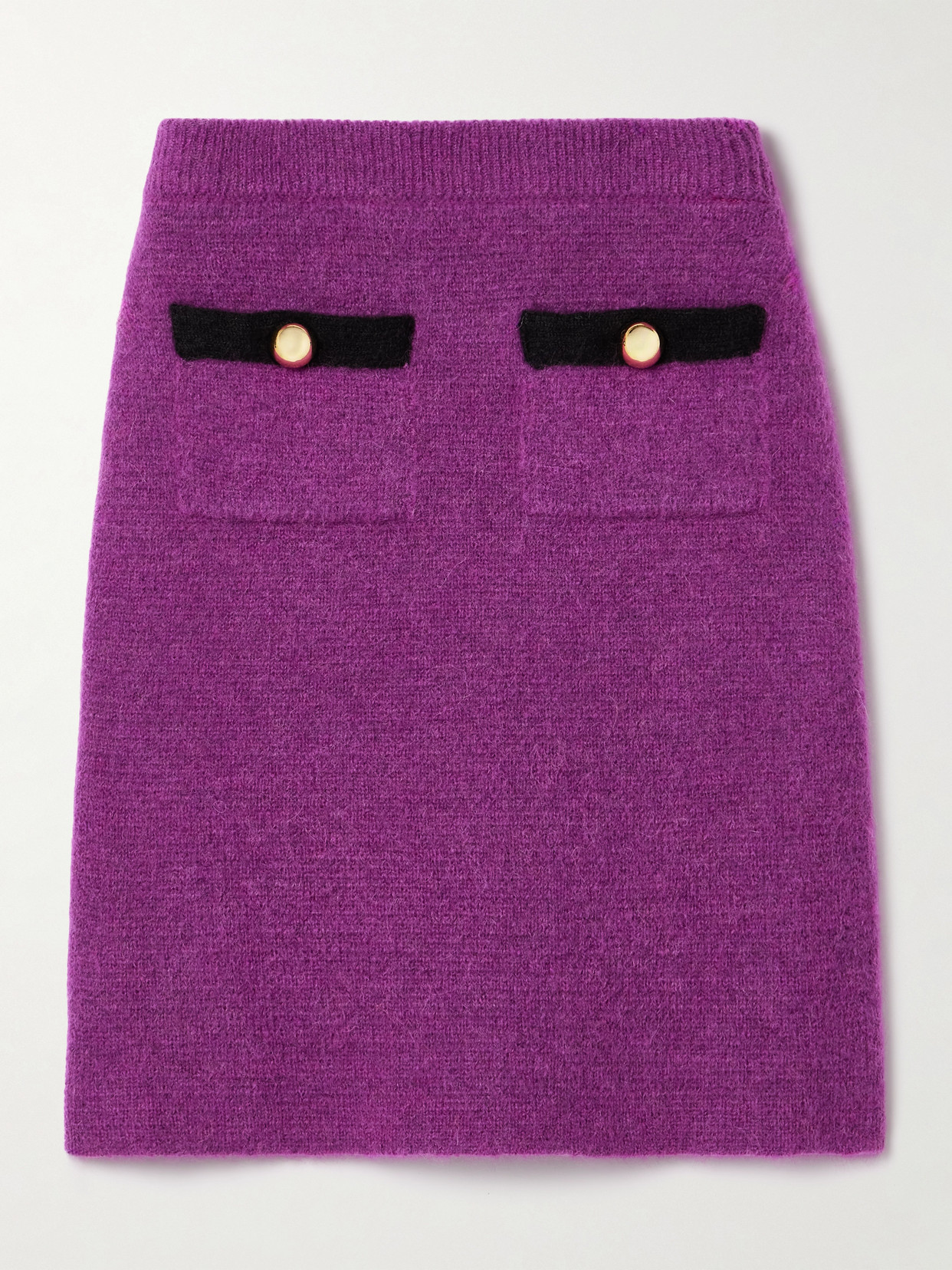 Alessandra Rich - Alpaca-blend Mini Skirt - Purple