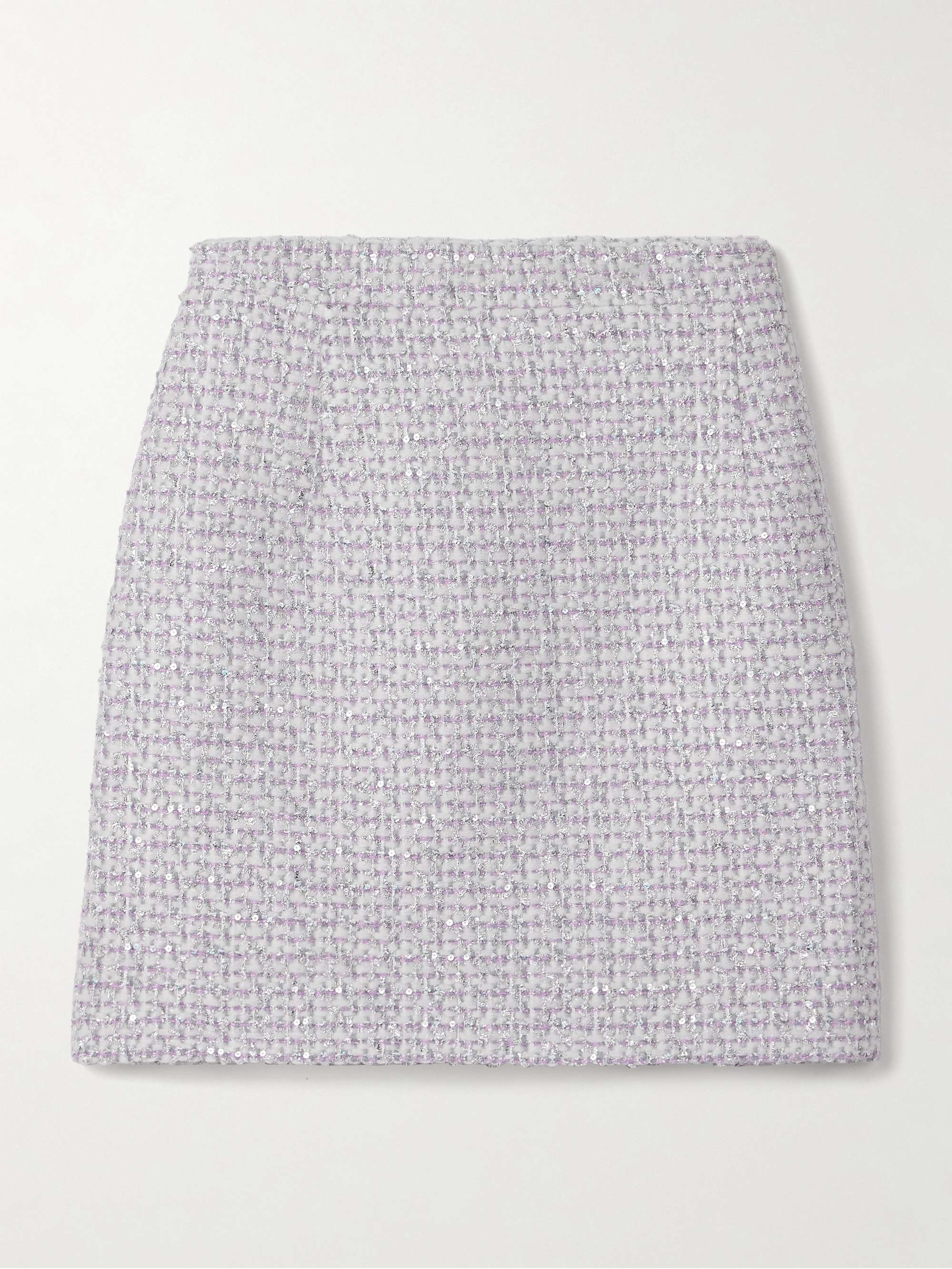 BACK ZIP diamond tweed mini skirt – shéller / シェリエ