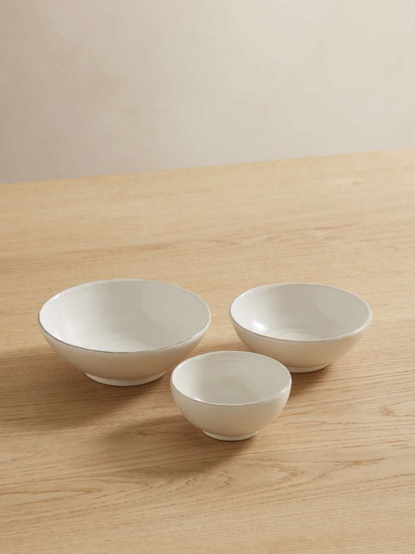 Brunello Cucinelli Set Of Three Glazed Ceramic Bowls