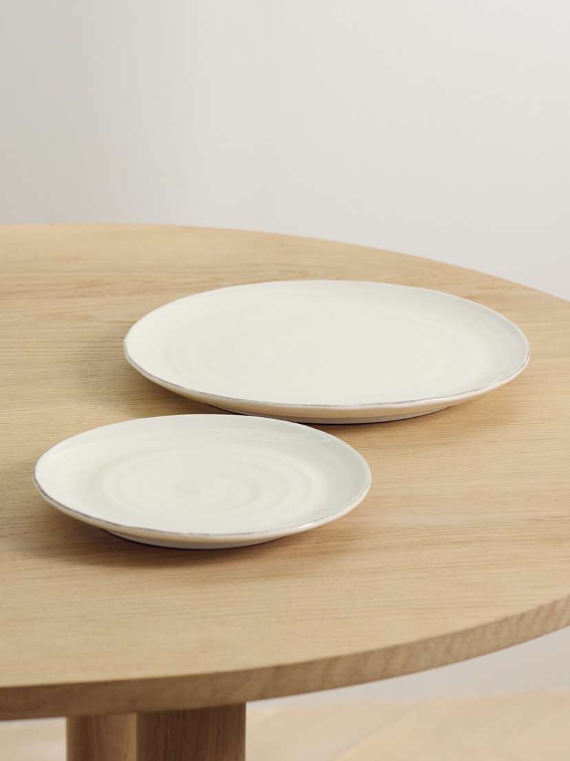Brunello Cucinelli Set Of Two Glazed Ceramic Plates