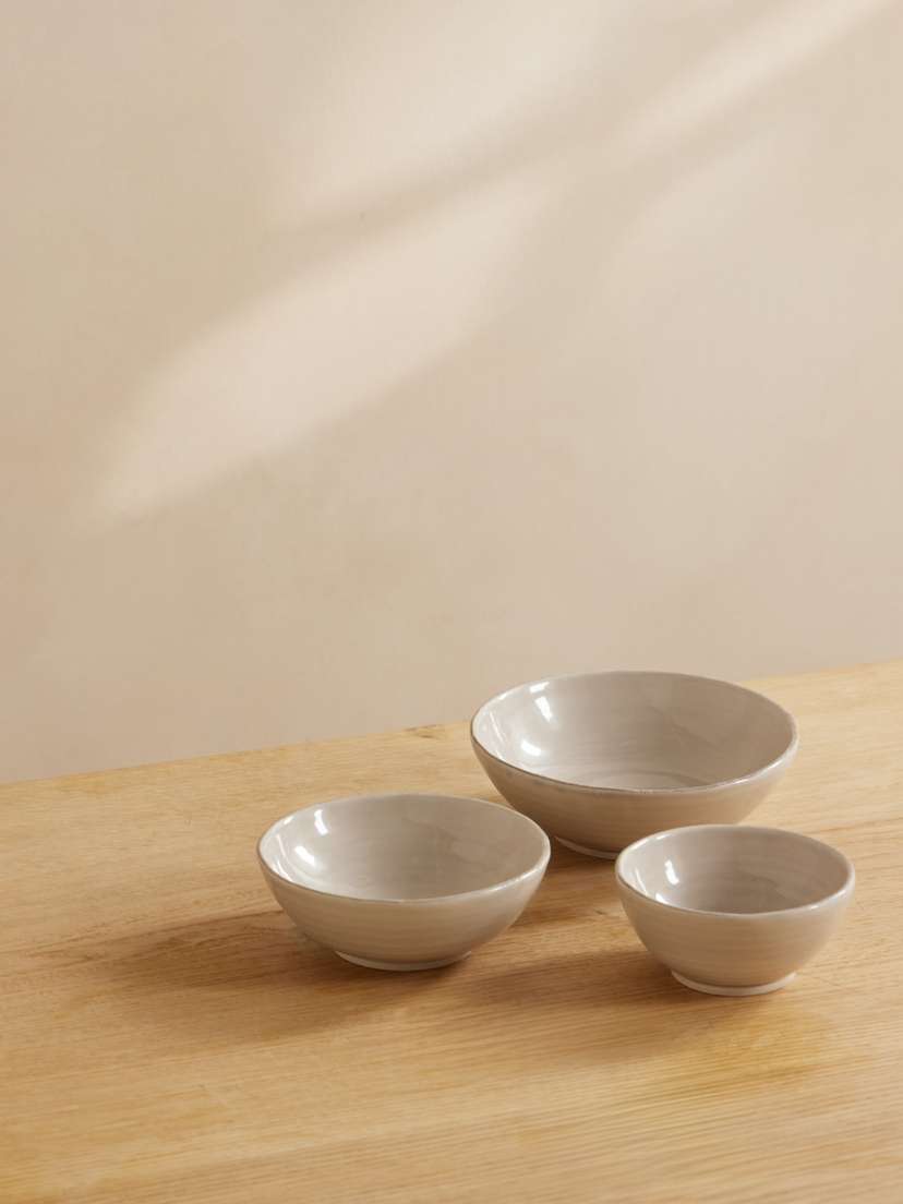 Brunello Cucinelli Set Of Three Glazed Ceramic Bowls