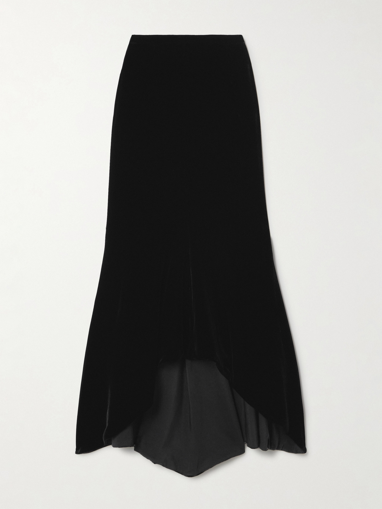 Costarellos - Prue Velvet Maxi Skirt - Black