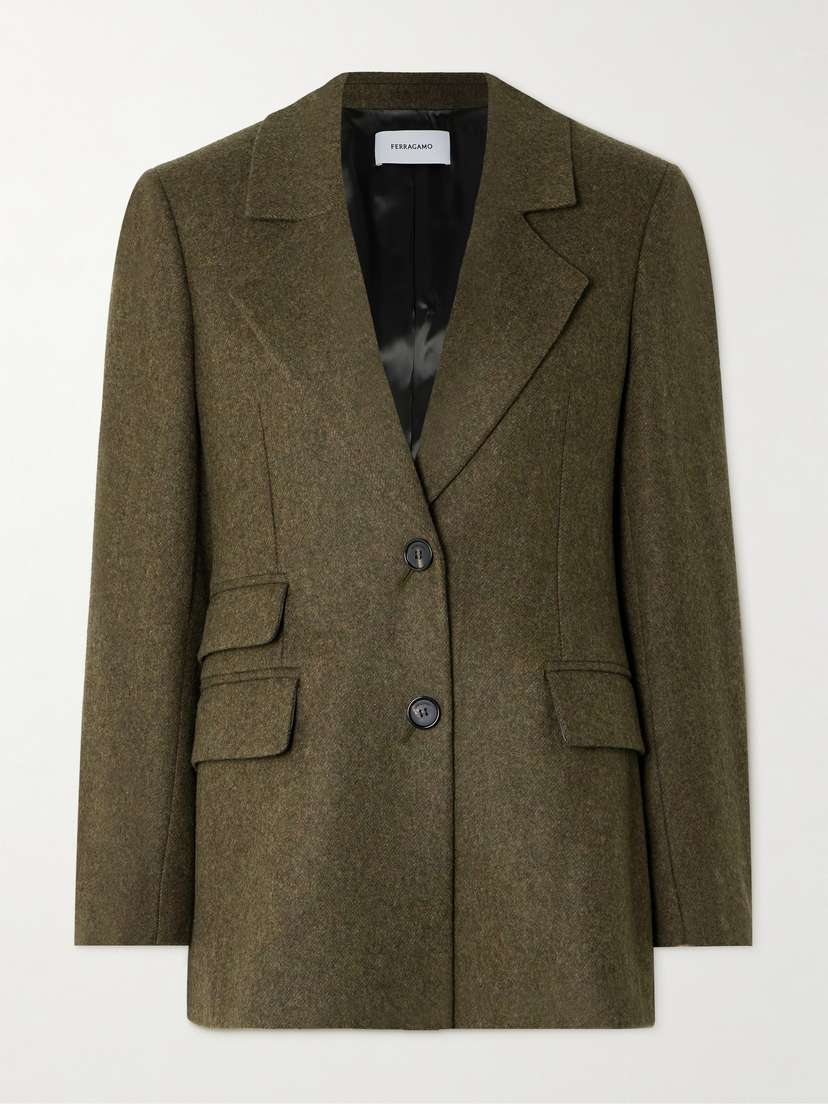 Ferragamo Wool-tweed Blazer