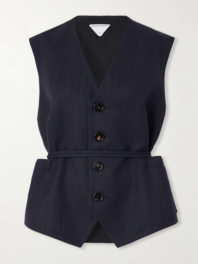 Bottega Veneta Belted Wool Waistcoat