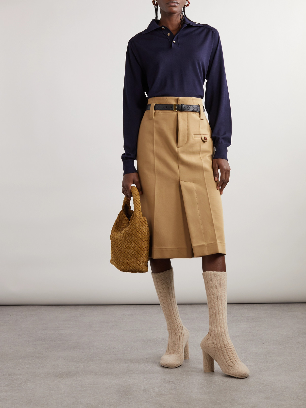 Cotton-Canvas Skirt