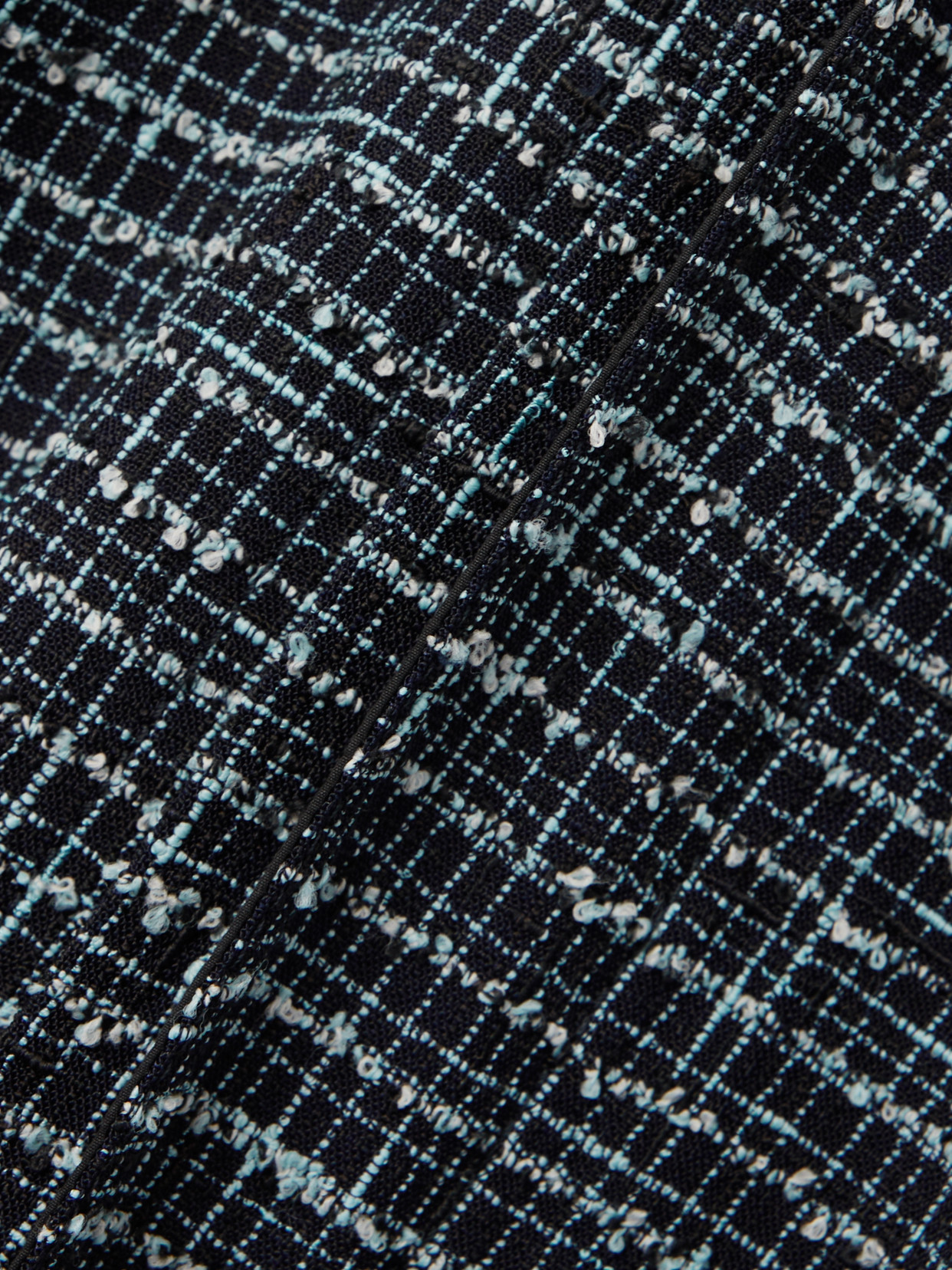 Bottega Veneta Oversized Tweed Shirt In Blue