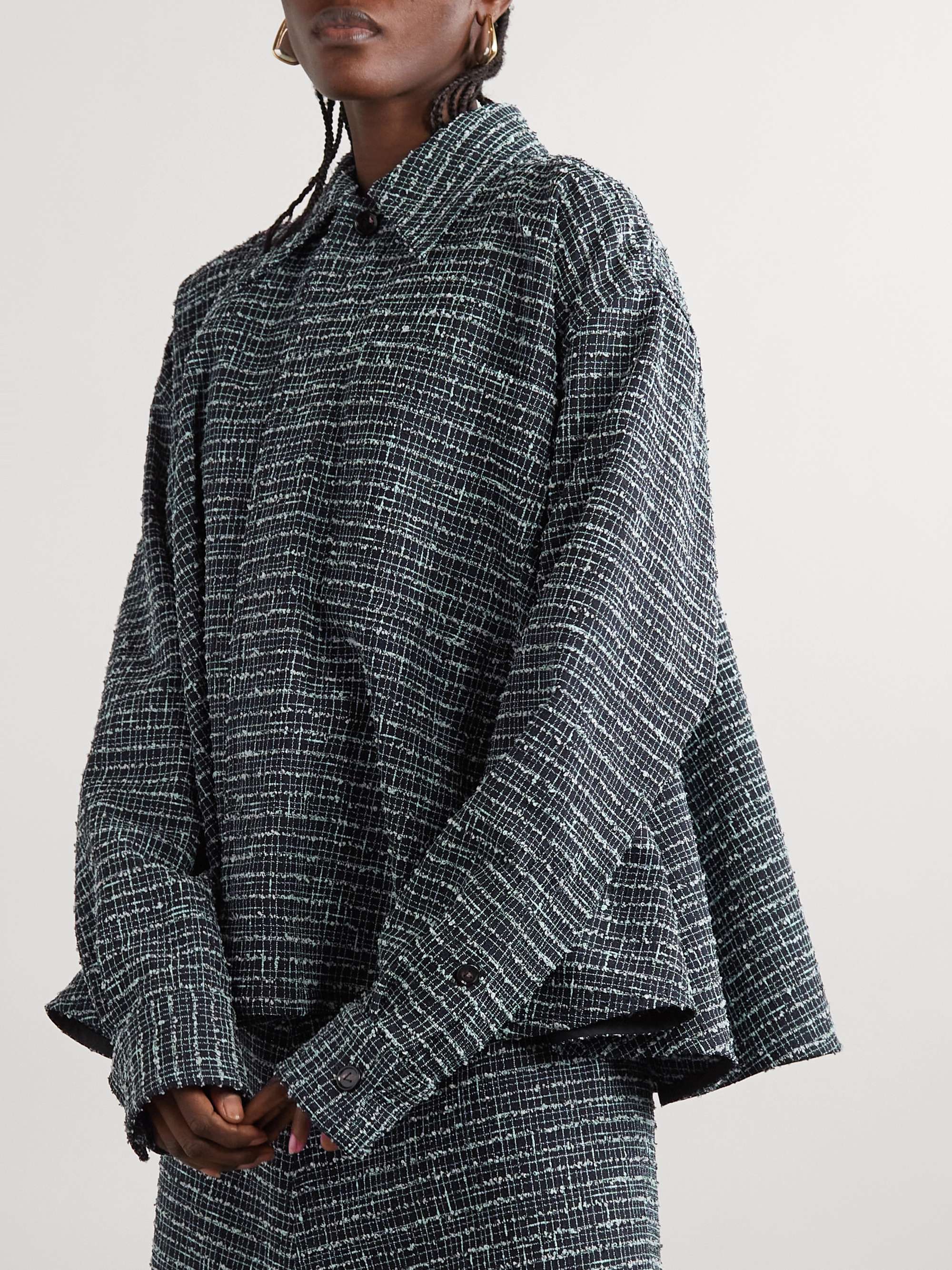 日本全国送料無料商品人気ランキング BOTTEGA VENETA Oversized tweed shirt | NET-A-PORTER トップス