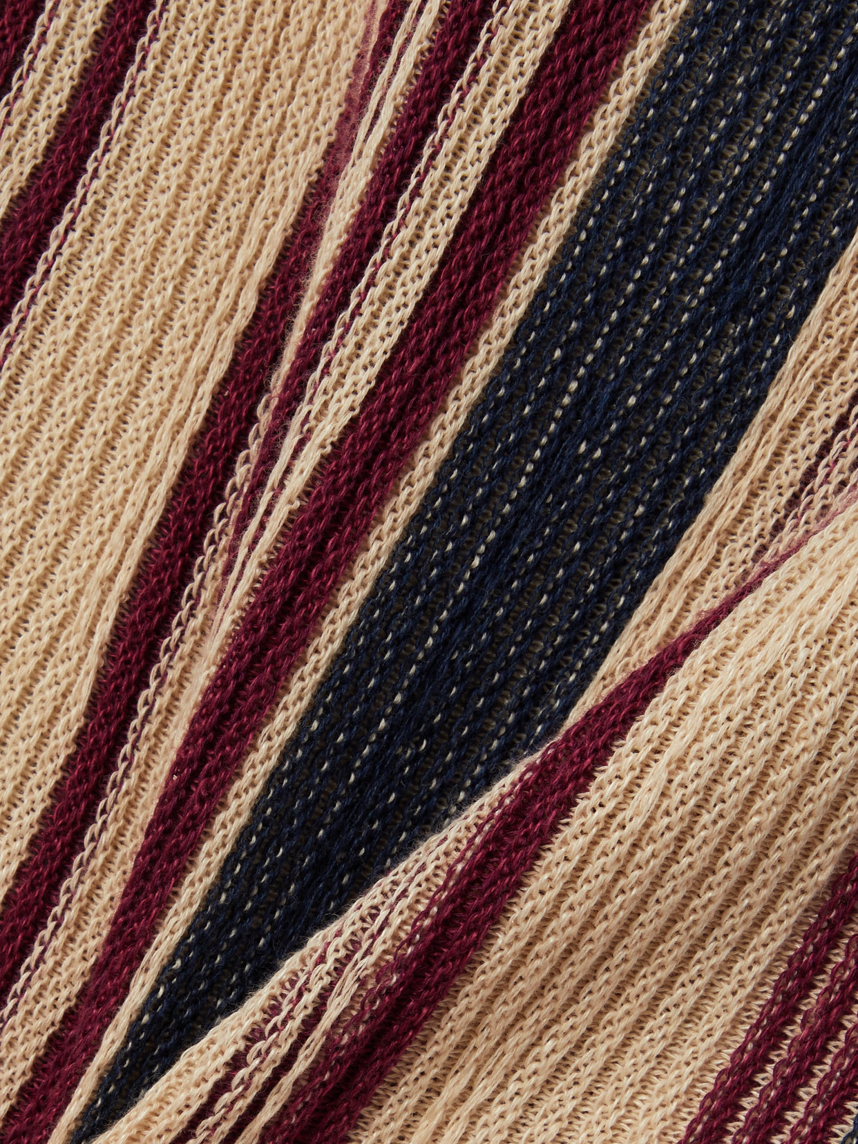 Bottega Veneta Stripe Knit Midi Skirt In Red