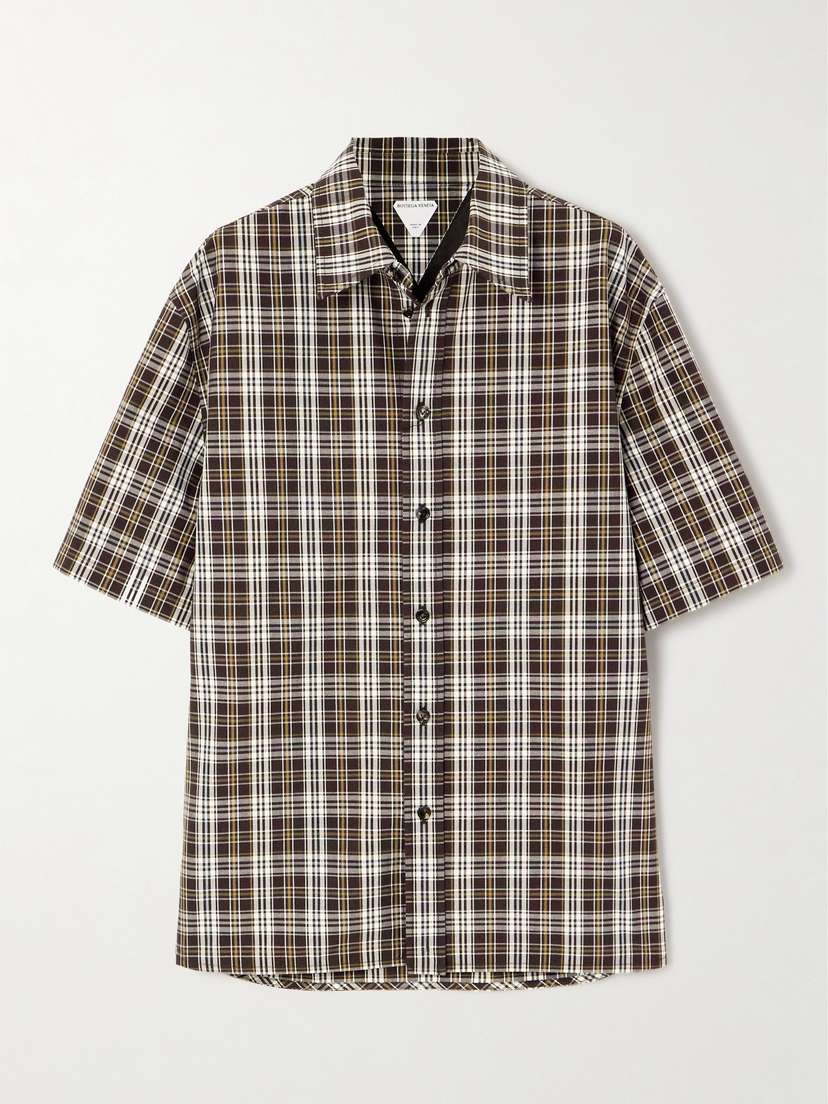 Bottega Veneta Checked Cotton-poplin Shirt