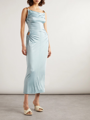Bottega Veneta Cutout crepe midi dress