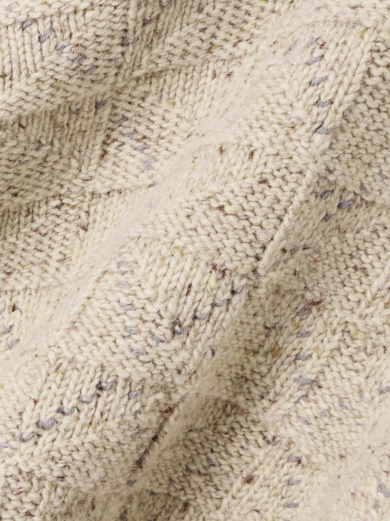 Shop Bottega Veneta Checked Knitted Wool Midi Skirt In Gray