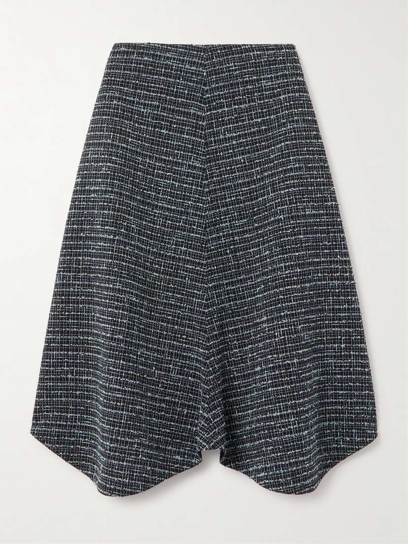Bottega Veneta Asymmetric Tweed Midi Skirt