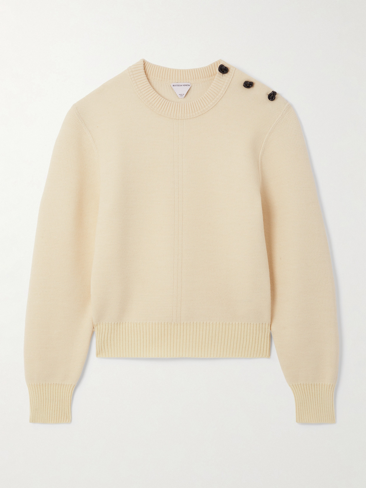 Bottega Veneta Wool Sweater In Dk.white