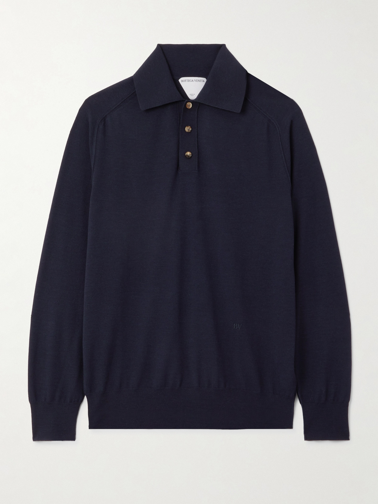 Bottega Veneta - Wool Polo Shirt - Blue