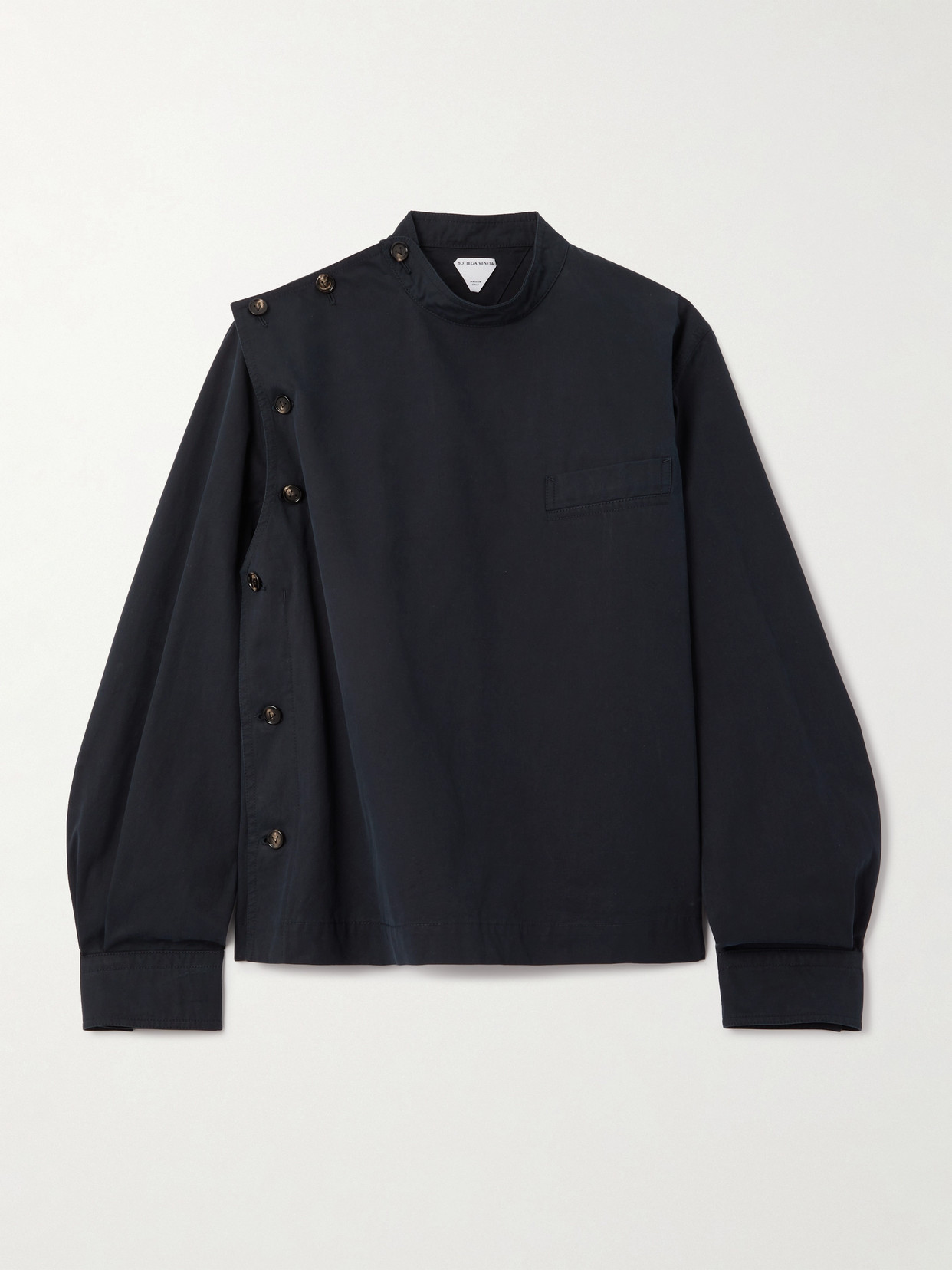 Bottega Veneta Cotton-twill Blouse In Blue
