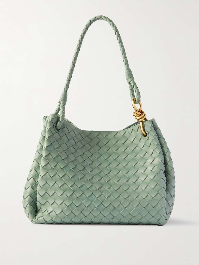 Bottega Veneta Parachute Large Intrecciato Leather Shoulder Bag