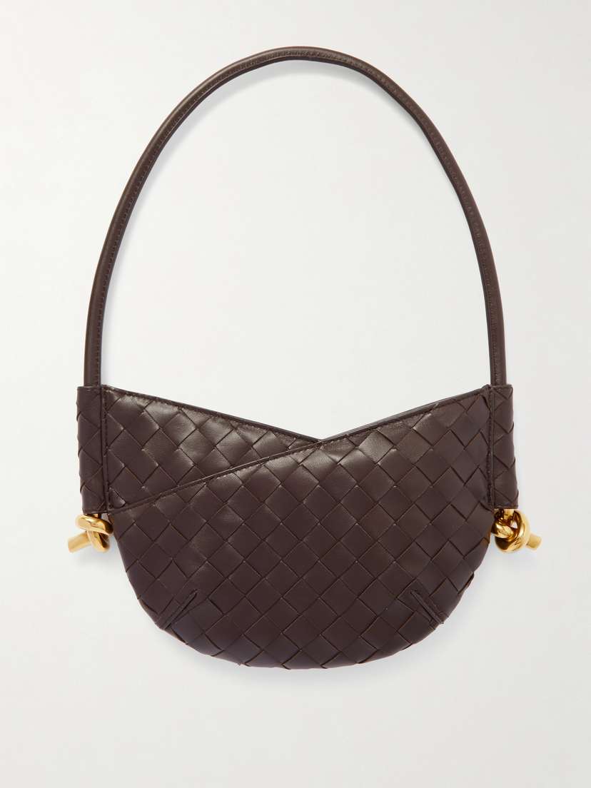 Bottega Veneta Solstice Baby Embellished Intrecciato Leather Shoulder Bag