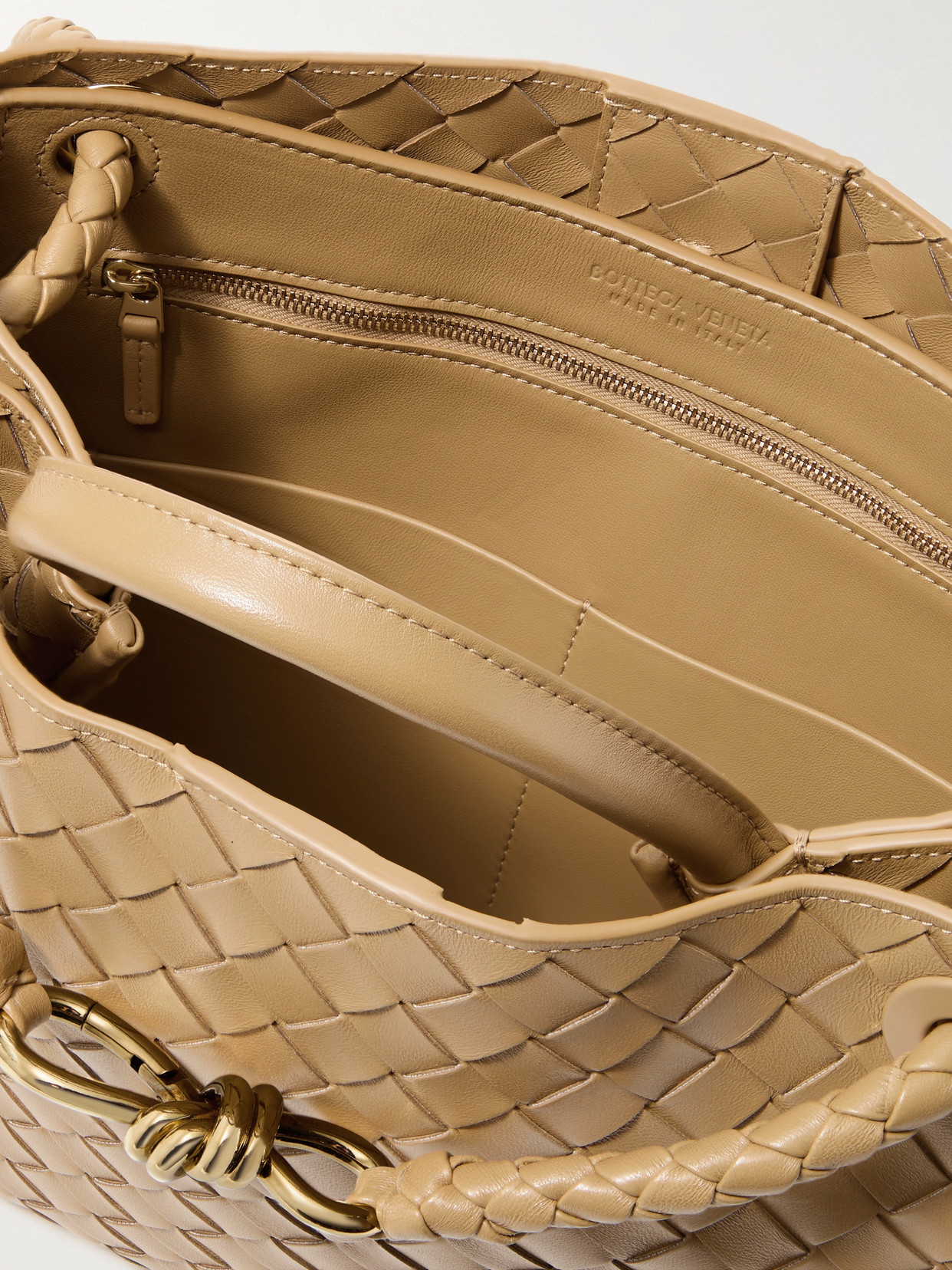 Andiamo Medium Intrecciato Leather Tote