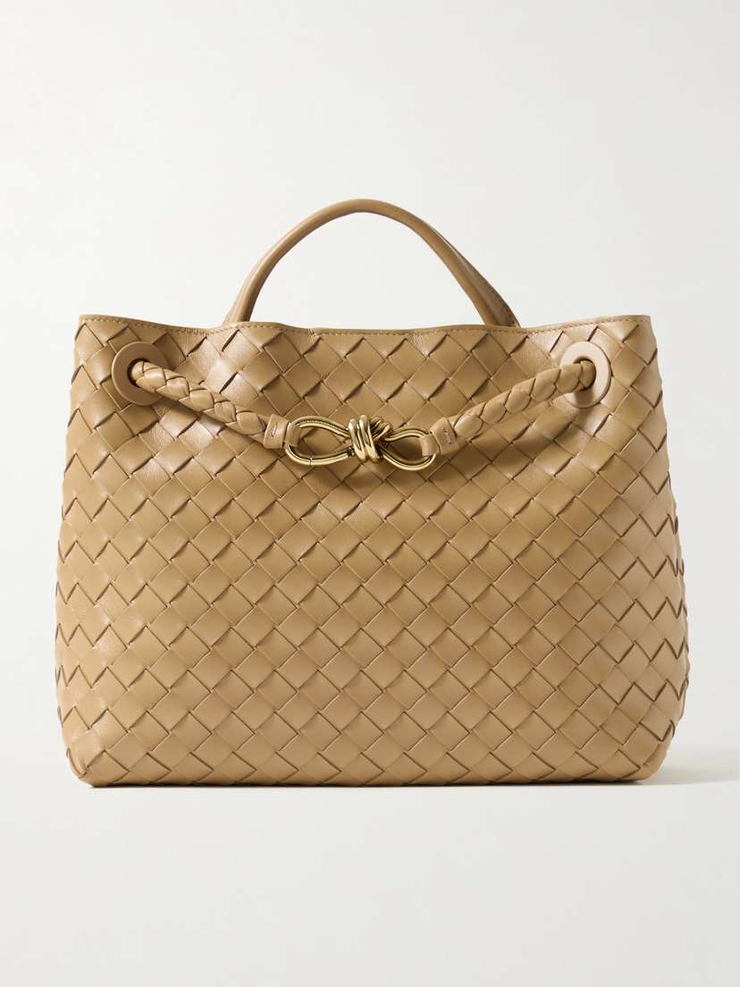 Bottega Veneta Andiamo Medium Intrecciato Leather Tote