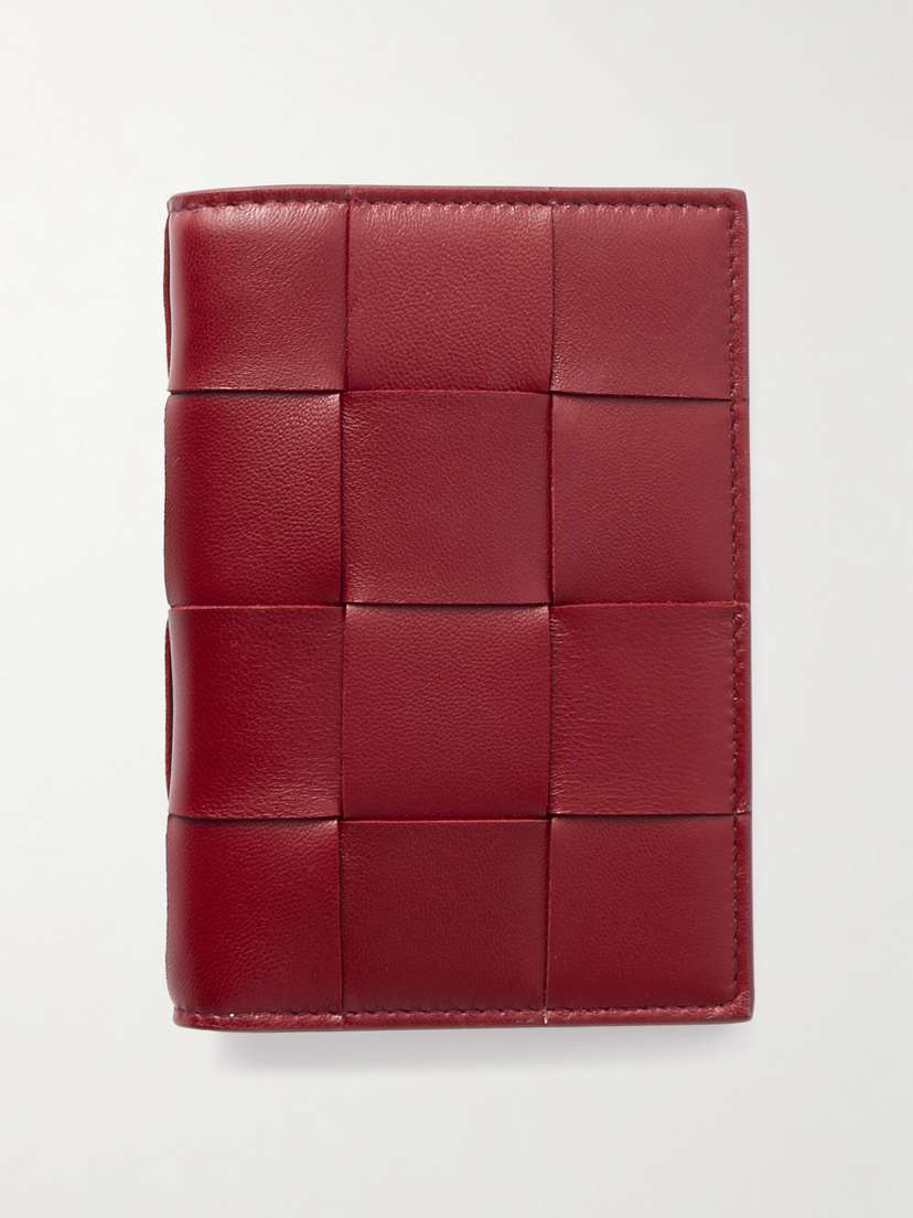 Bottega Veneta Cassette Intrecciato Leather Passport Holder