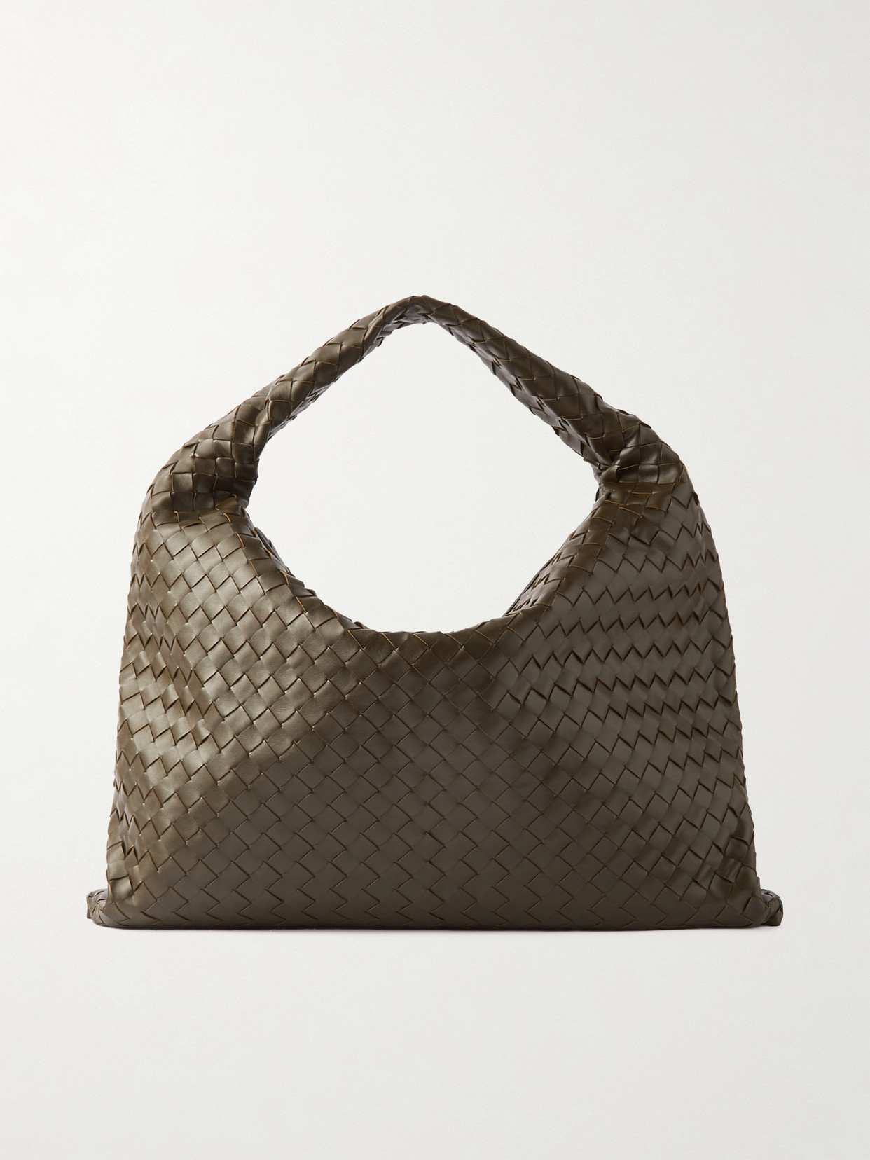 Bottega Veneta Hop Large Intrecciato Leather Tote In Blue