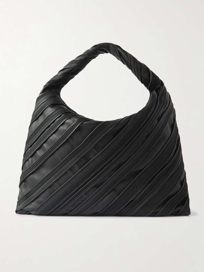 Bottega Veneta Hop Large Paneled Striped Suede And Leather Tote