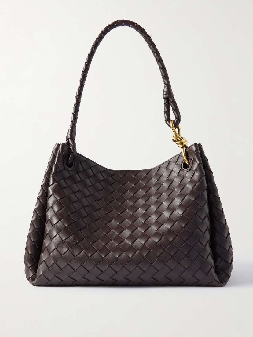 Bottega Veneta Parachute Large Intrecciato Leather Shoulder Bag
