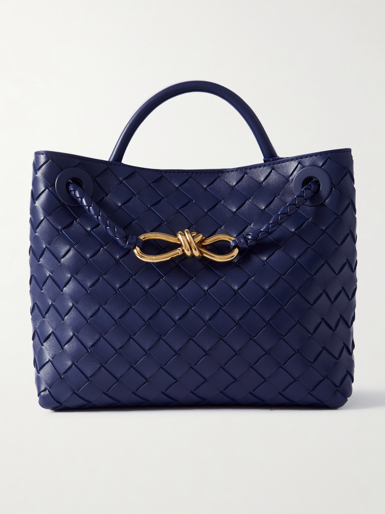 Bottega Veneta - Andiamo Small Intrecciato Leather Tote - Blue