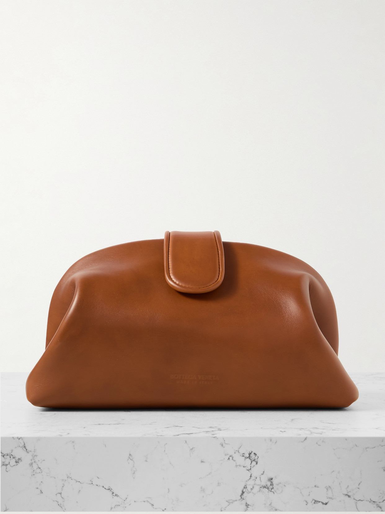 Bottega Veneta Lauren 1980 Mini Clutch With Chain In Brown