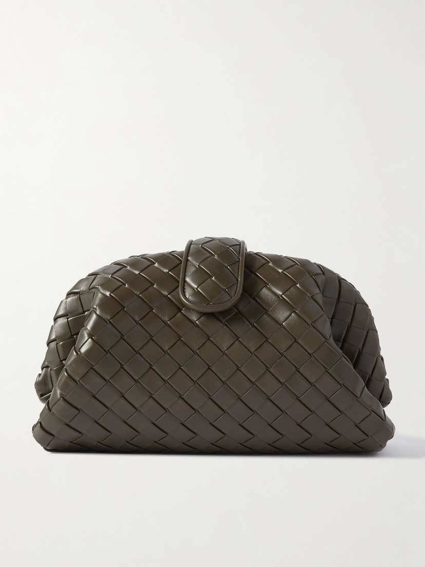 Bottega Veneta Lauren 1980 Teen Small Intrecciato Leather Clutch