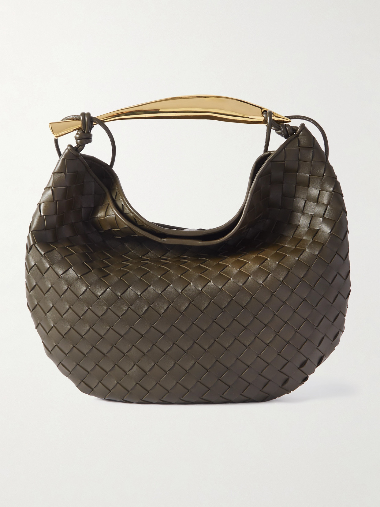 Bottega Veneta Sardine Medium Intrecciato Leather Shoulder Bag In Green