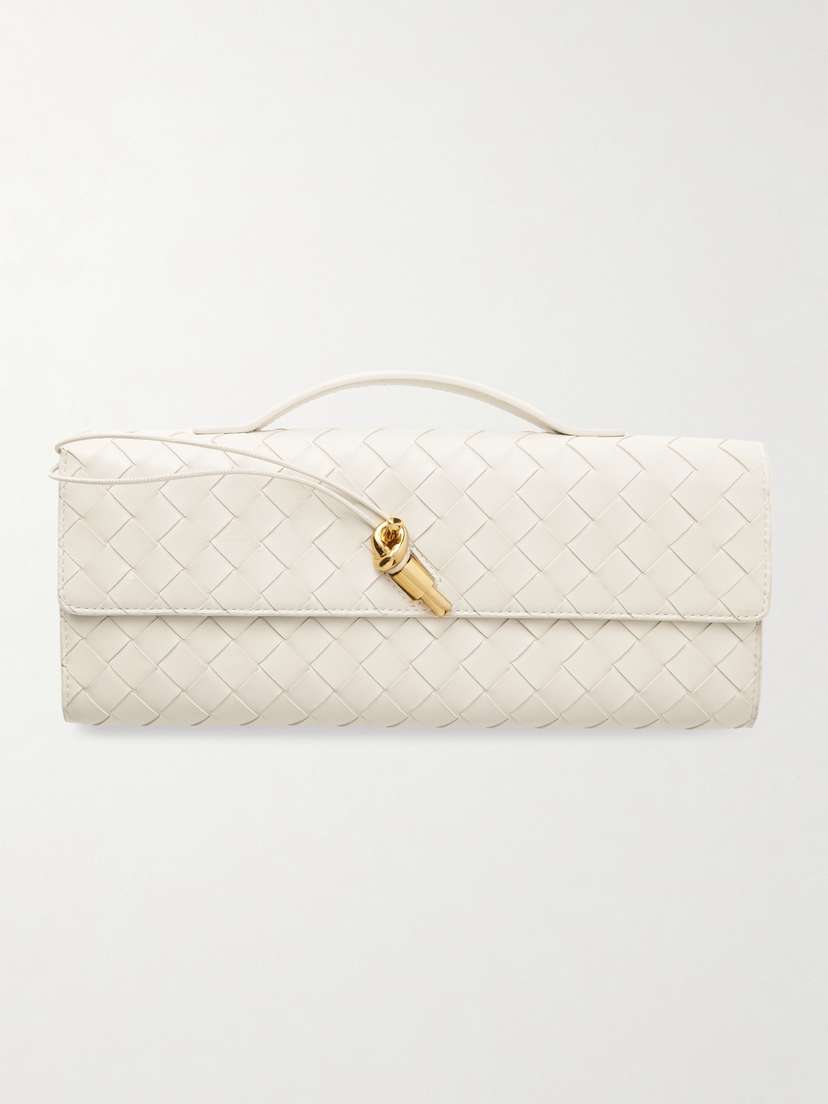 Bottega Veneta Long Andiamo Intrecciato Leather Clutch
