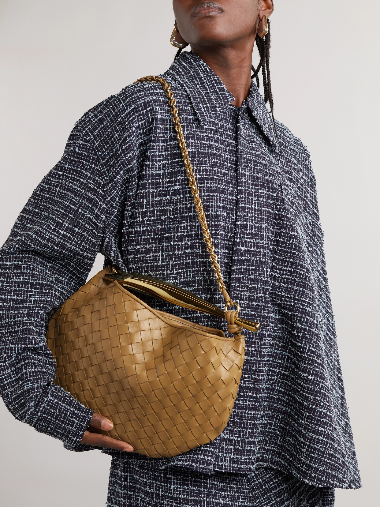 Sardine Small Intrecciato Shoulder Bag