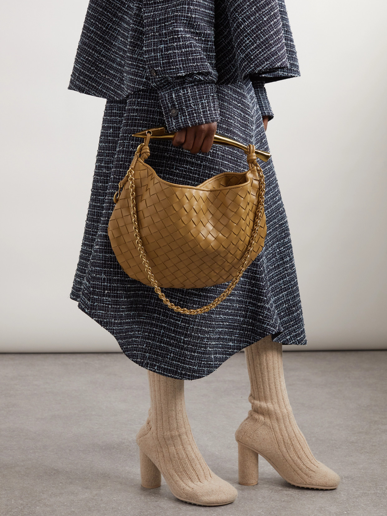 Sardine Small Intrecciato Shoulder Bag