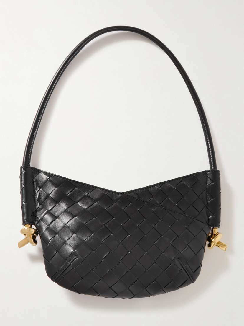Bottega Veneta Solstice Embellished Intrecciato Leather Shoulder Bag