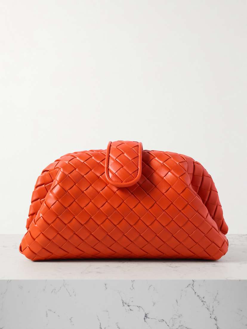 Bottega Veneta Lauren 1980 Teen Small Intrecciato Leather Clutch